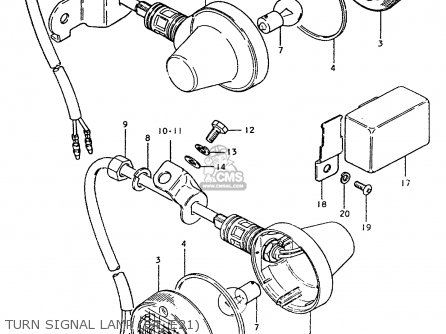 TURN SIGNAL LAMP (E4, E21) - TS250ER 1979 (N) (E01 E02 E04 E16 E18 E22 E24 E39)