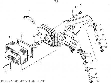 REAR COMBINATION LAMP - TS250ER 1979 (N) (E01 E02 E04 E16 E18 E22 E24 E39)