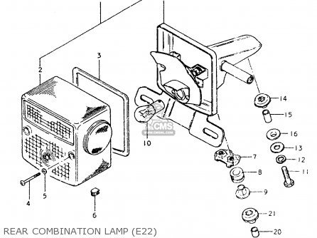 REAR COMBINATION LAMP (E22) - TS250ER 1979 (N) (E01 E02 E04 E16 E18 E22 E24 E39)