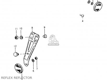 REFLEX REFLECTOR - TS250ER 1979 (N) (E01 E02 E04 E16 E18 E22 E24 E39)