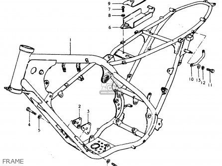 FRAME - TS250ER 1979 (N) (E01 E02 E04 E16 E18 E22 E24 E39)
