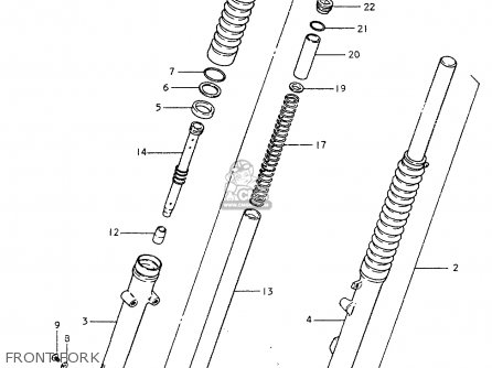 FRONT FORK - TS250ER 1979 (N) (E01 E02 E04 E16 E18 E22 E24 E39)