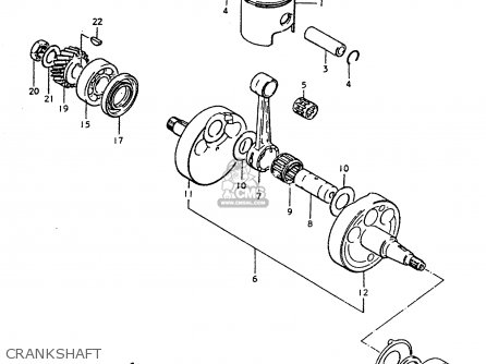 CRANKSHAFT - TS250ER 1979 (N) (E01 E02 E04 E16 E18 E22 E24 E39)