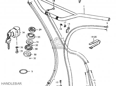 HANDLEBAR - TS250ER 1979 (N) (E01 E02 E04 E16 E18 E22 E24 E39)