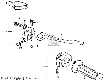 RIGHT HANDLE SWITCH - TS250ER 1979 (N) (E01 E02 E04 E16 E18 E22 E24 E39)