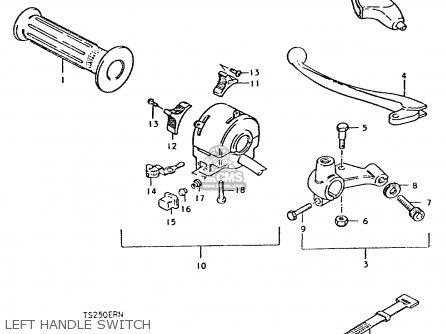 LEFT HANDLE SWITCH - TS250ER 1979 (N) (E01 E02 E04 E16 E18 E22 E24 E39)
