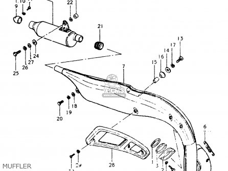 MUFFLER - TS250ER 1979 (N) (E01 E02 E04 E16 E18 E22 E24 E39)