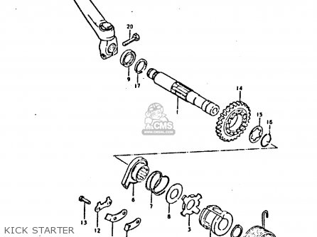 KICK STARTER - TS250ER 1980 (T) (01 02 E04 E09 E16 E17 E18 E21 E22 E24 E30 E39)