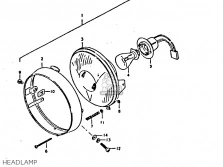 HEADLAMP - TS250ER 1980 (T) (01 02 E04 E09 E16 E17 E18 E21 E22 E24 E30 E39)