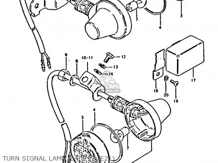 TURN SIGNAL LAMP (E4, E17, E21) - TS250ER 1980 (T) (01 02 E04 E09 E16 E17 E18 E21 E22 E24 E30 E39)
