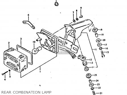 REAR COMBINATION LAMP - TS250ER 1980 (T) (01 02 E04 E09 E16 E17 E18 E21 E22 E24 E30 E39)