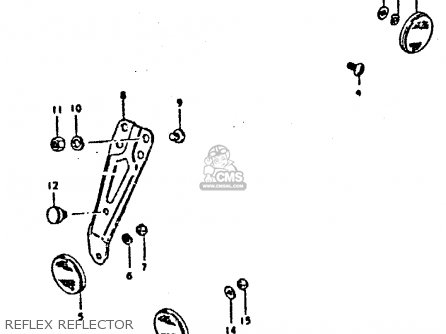 REFLEX REFLECTOR - TS250ER 1980 (T) (01 02 E04 E09 E16 E17 E18 E21 E22 E24 E30 E39)