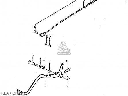 REAR BRAKE - TS250ER 1980 (T) (01 02 E04 E09 E16 E17 E18 E21 E22 E24 E30 E39)