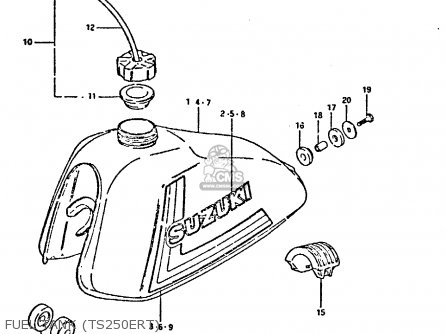 FUEL TANK (TS250ERT) - TS250ER 1980 (T) (01 02 E04 E09 E16 E17 E18 E21 E22 E24 E30 E39)