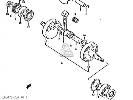 CRANKSHAFT - TS250ER 1980 (T) (01 02 E04 E09 E16 E17 E18 E21 E22 E24 E30 E39)