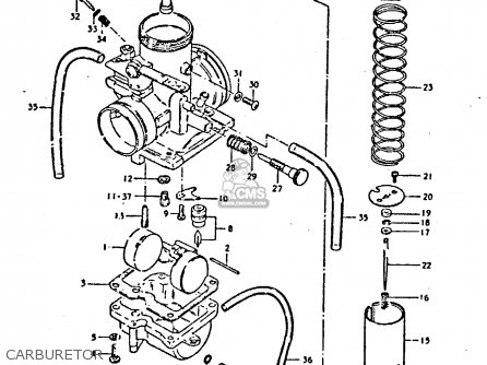 CARBURETOR - TS250ER 1980 (T) (01 02 E04 E09 E16 E17 E18 E21 E22 E24 E30 E39)
