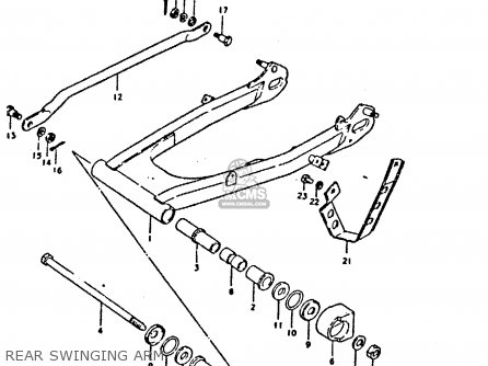 REAR SWINGING ARM - TS250ER 1980 (T) (01 02 E04 E09 E16 E17 E18 E21 E22 E24 E30 E39)