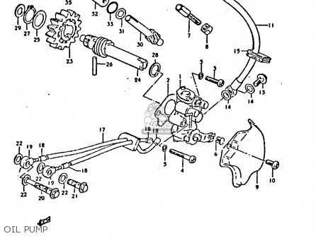 OIL PUMP - TS250ER 1980 (T) (01 02 E04 E09 E16 E17 E18 E21 E22 E24 E30 E39)