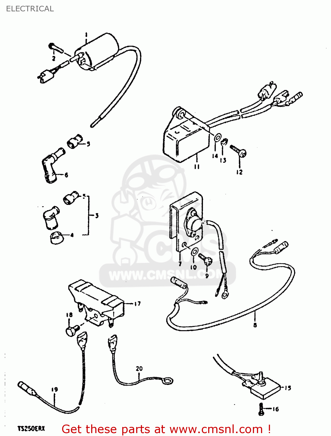 ELECTRICAL TS250ER 1981 (X) (E1 E2 E4 E09 E16 E17 E18 E21 E22 E24 E30 E39)