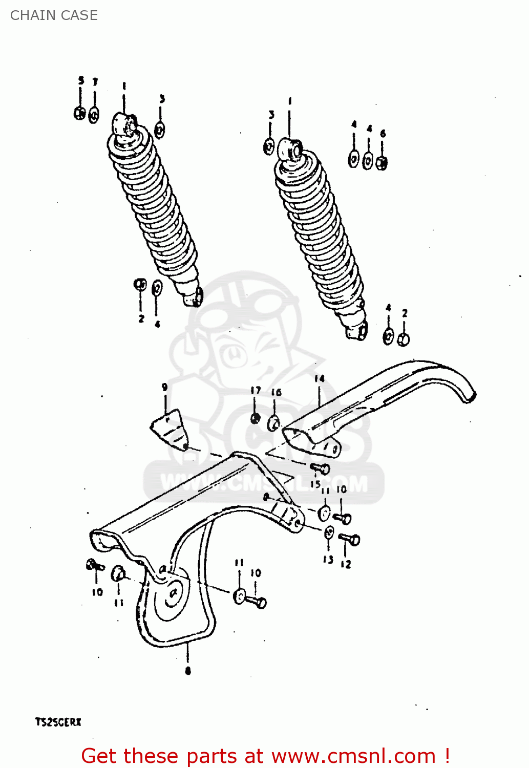 CHAIN CASE TS250ER 1981 (X) (E1 E2 E4 E09 E16 E17 E18 E21 E22 E24 E30 E39)