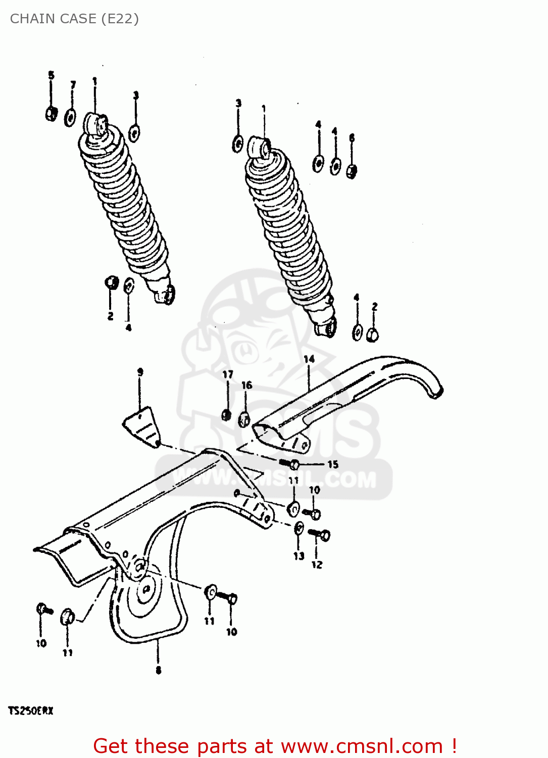 CHAIN CASE (E22) TS250ER 1981 (X) (E1 E2 E4 E09 E16 E17 E18 E21 E22 E24 E30 E39)