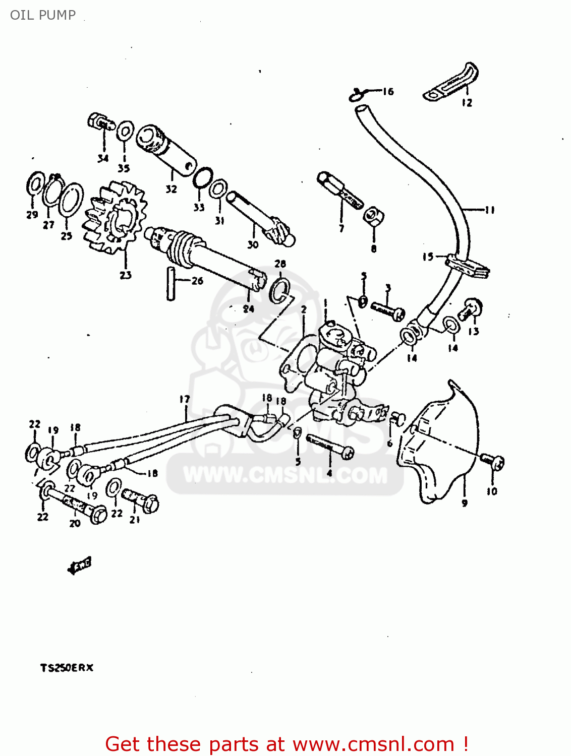 OIL PUMP TS250ER 1981 (X) (E1 E2 E4 E09 E16 E17 E18 E21 E22 E24 E30 E39)