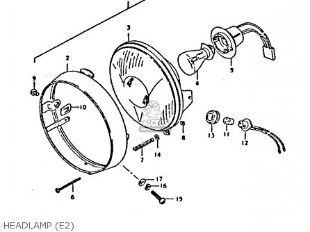 HEADLAMP (E2) - TS250ER 1981 (X) (E1 E2 E4 E09 E16 E17 E18 E21 E22 E24 E30 E39)