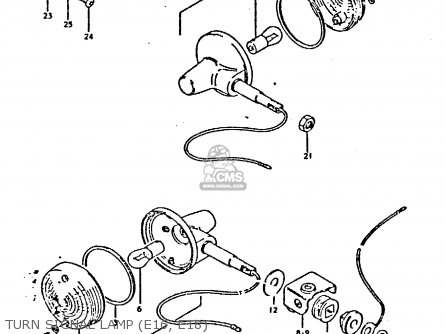 TURN SIGNAL LAMP (E16, E18) - TS250ER 1981 (X) (E1 E2 E4 E09 E16 E17 E18 E21 E22 E24 E30 E39)