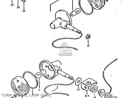 TURN SIGNAL LAMP (E39) - TS250ER 1981 (X) (E1 E2 E4 E09 E16 E17 E18 E21 E22 E24 E30 E39)