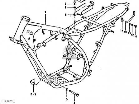 FRAME - TS250ER 1981 (X) (E1 E2 E4 E09 E16 E17 E18 E21 E22 E24 E30 E39)