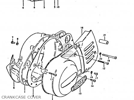 CRANKCASE COVER - TS250ER 1981 (X) (E1 E2 E4 E09 E16 E17 E18 E21 E22 E24 E30 E39)