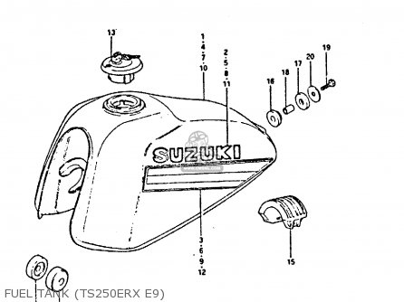 FUEL TANK (TS250ERX E9) - TS250ER 1981 (X) (E1 E2 E4 E09 E16 E17 E18 E21 E22 E24 E30 E39)