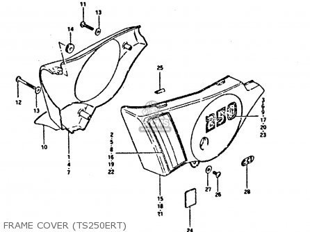 FRAME COVER (TS250ERT) - TS250ER 1981 (X) (E1 E2 E4 E09 E16 E17 E18 E21 E22 E24 E30 E39)