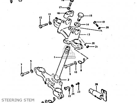 STEERING STEM - TS250ER 1981 (X) (E1 E2 E4 E09 E16 E17 E18 E21 E22 E24 E30 E39)