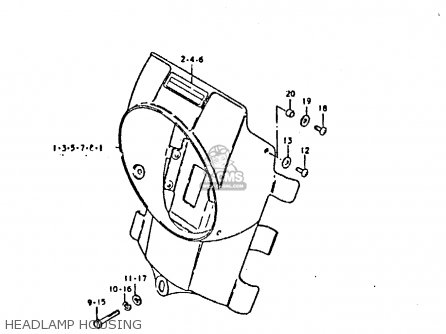 HEADLAMP HOUSING - TS250ER 1981 (X) (E1 E2 E4 E09 E16 E17 E18 E21 E22 E24 E30 E39)