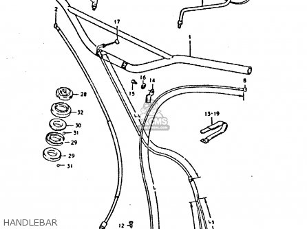 HANDLEBAR - TS250ER 1981 (X) (E1 E2 E4 E09 E16 E17 E18 E21 E22 E24 E30 E39)