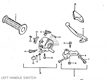 LEFT HANDLE SWITCH - TS250ER 1981 (X) (E1 E2 E4 E09 E16 E17 E18 E21 E22 E24 E30 E39)