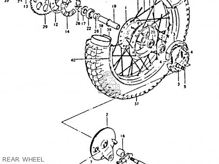 REAR WHEEL - TS250ER 1981 (X) (E1 E2 E4 E09 E16 E17 E18 E21 E22 E24 E30 E39)