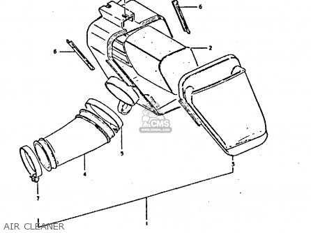 AIR CLEANER - TS250ER 1981 (X) (E1 E2 E4 E09 E16 E17 E18 E21 E22 E24 E30 E39)