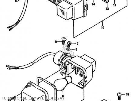 TURNSIGNAL LAMP (E1,E4,E24) - TS250X 1984 (E) (E01 E04 E17 E18 E21 E24)