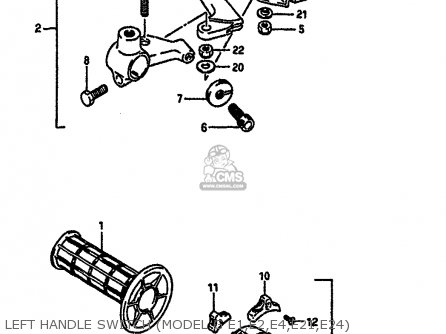 LEFT HANDLE SWITCH (MODEL G E1,E2,E4,E21,E24) - TS250X 1984 (E) (E01 E04 E17 E18 E21 E24)