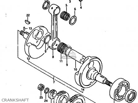 CRANKSHAFT - TS250X 1984 (E) (E01 E04 E17 E18 E21 E24)
