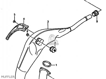 MUFFLER - TS250X 1986 (G) (E01 E02 E04 E17 E18 E21 E22 E24)