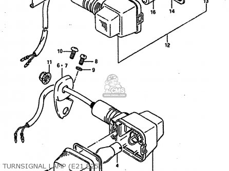 TURNSIGNAL LAMP (E21,E25) - TS250X 1986 (G) (E01 E02 E04 E17 E18 E21 E22 E24)