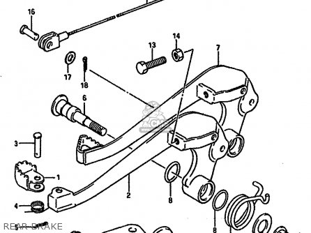 REAR BRAKE - TS250X 1986 (G) (E01 E02 E04 E17 E18 E21 E22 E24)