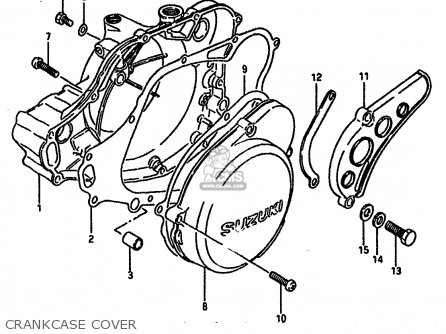 CRANKCASE COVER - TS250X 1986 (G) (E01 E02 E04 E17 E18 E21 E22 E24)