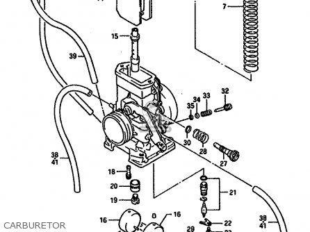 CARBURETOR - TS250X 1986 (G) (E01 E02 E04 E17 E18 E21 E22 E24)