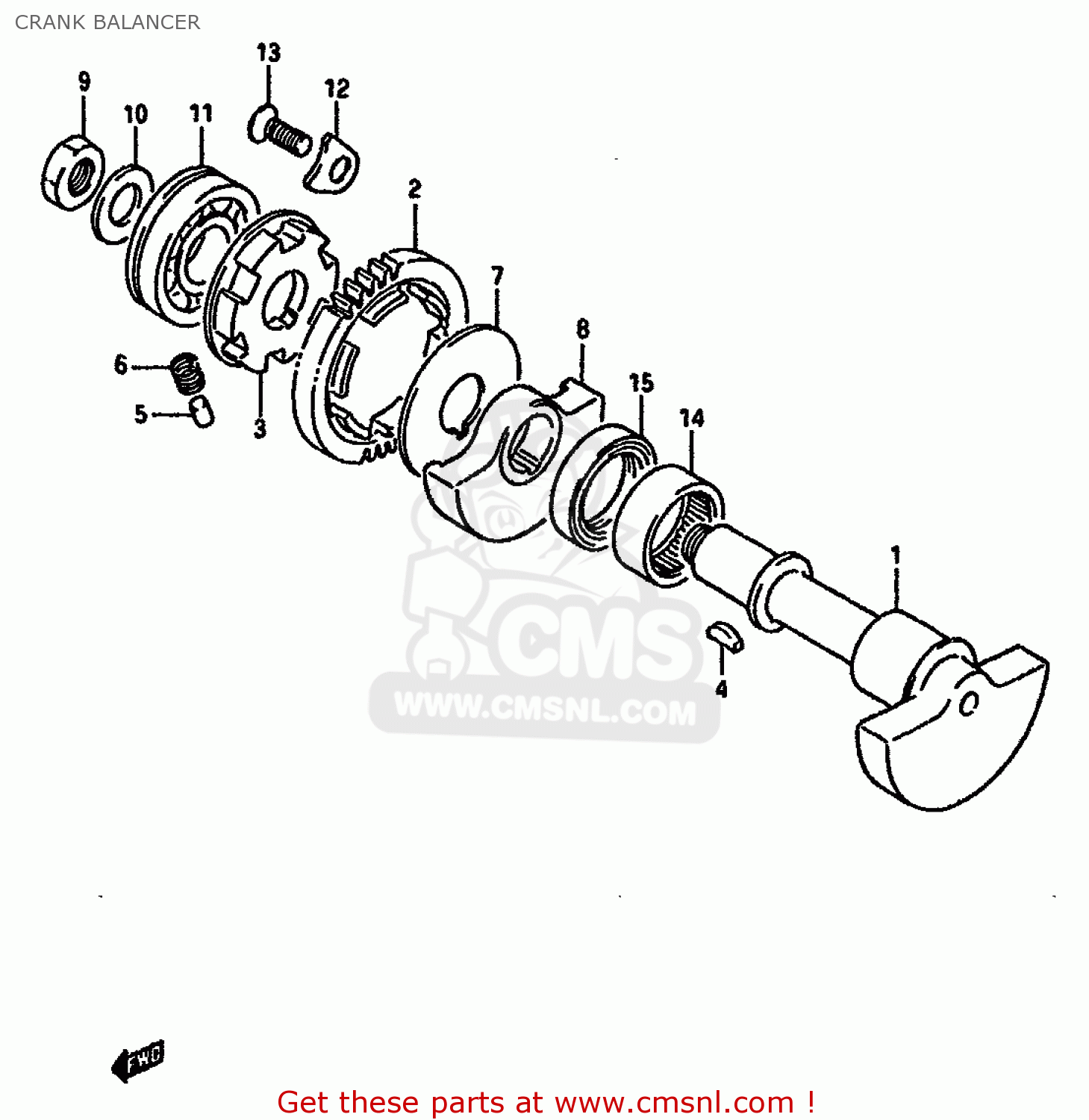 CRANK BALANCER TS250X 1987 (H) (E01 E02 E15 E16 E17 E21 E22 E24 E25)
