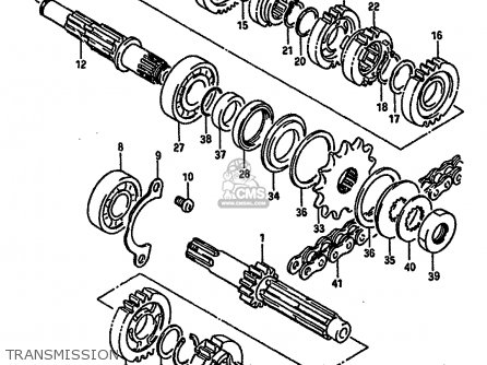TRANSMISSION - TS250X 1987 (H) (E01 E02 E15 E16 E17 E21 E22 E24 E25)