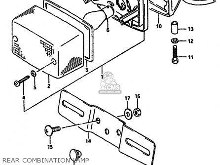 REAR COMBINATION LAMP - TS250X 1987 (H) (E01 E02 E15 E16 E17 E21 E22 E24 E25)